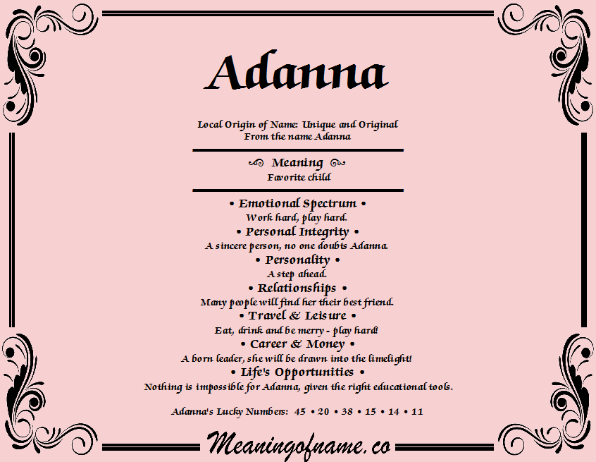 Adanna - Meaning of Name