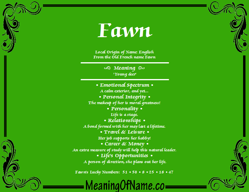 Fawn - Meaning of Name