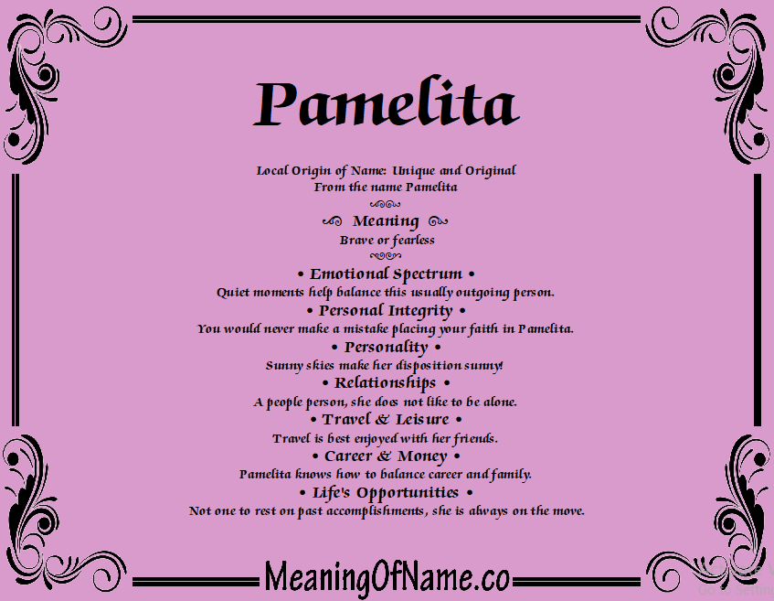 Pamela meaning