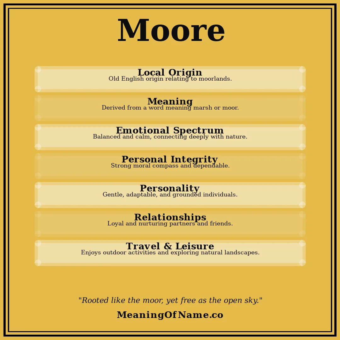 Moore name meaning poster