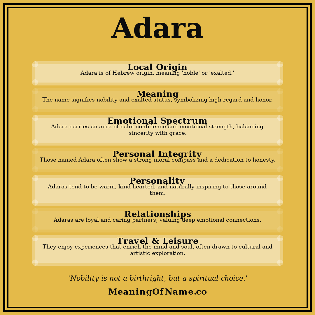 Adara name meaning poster