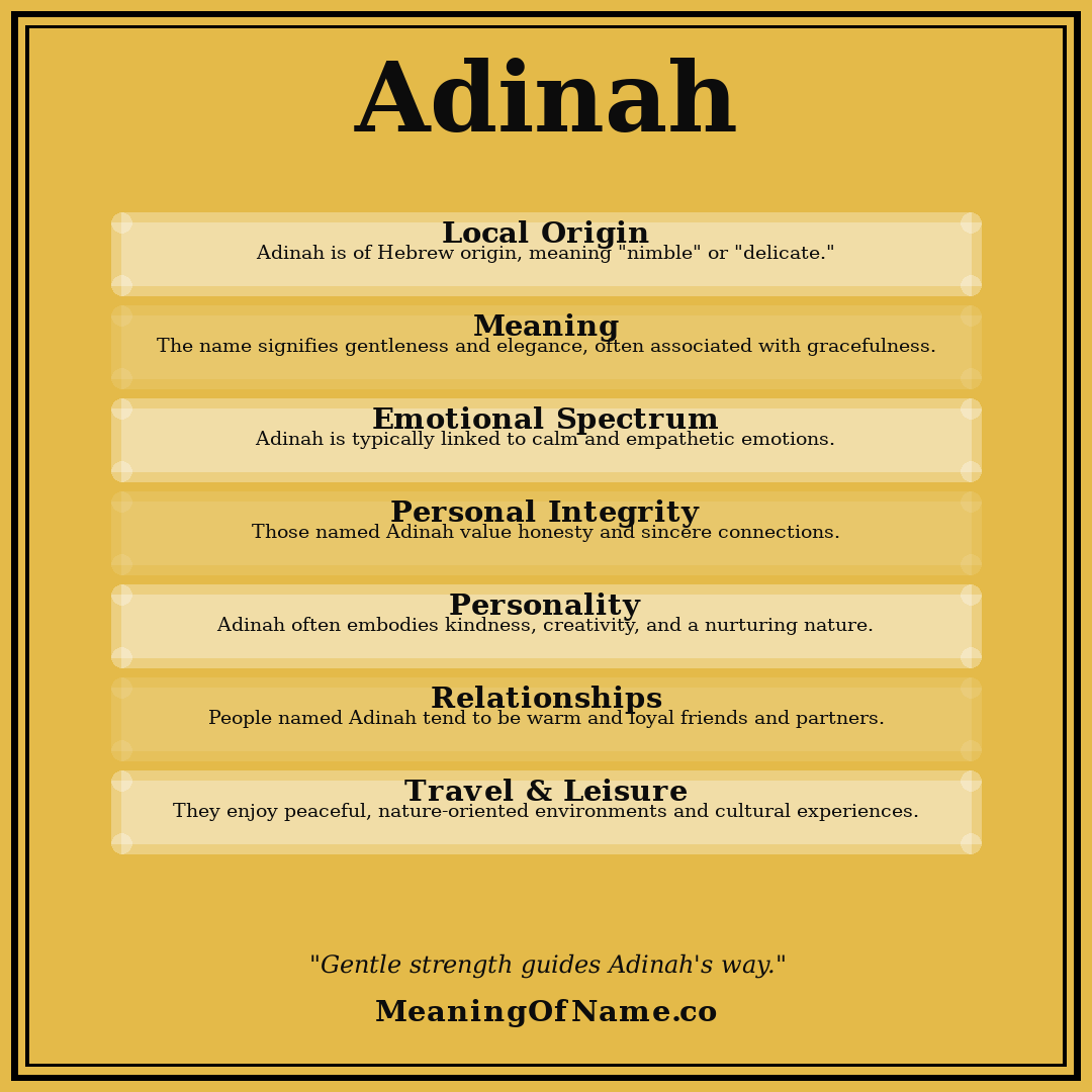 Adinah name meaning poster