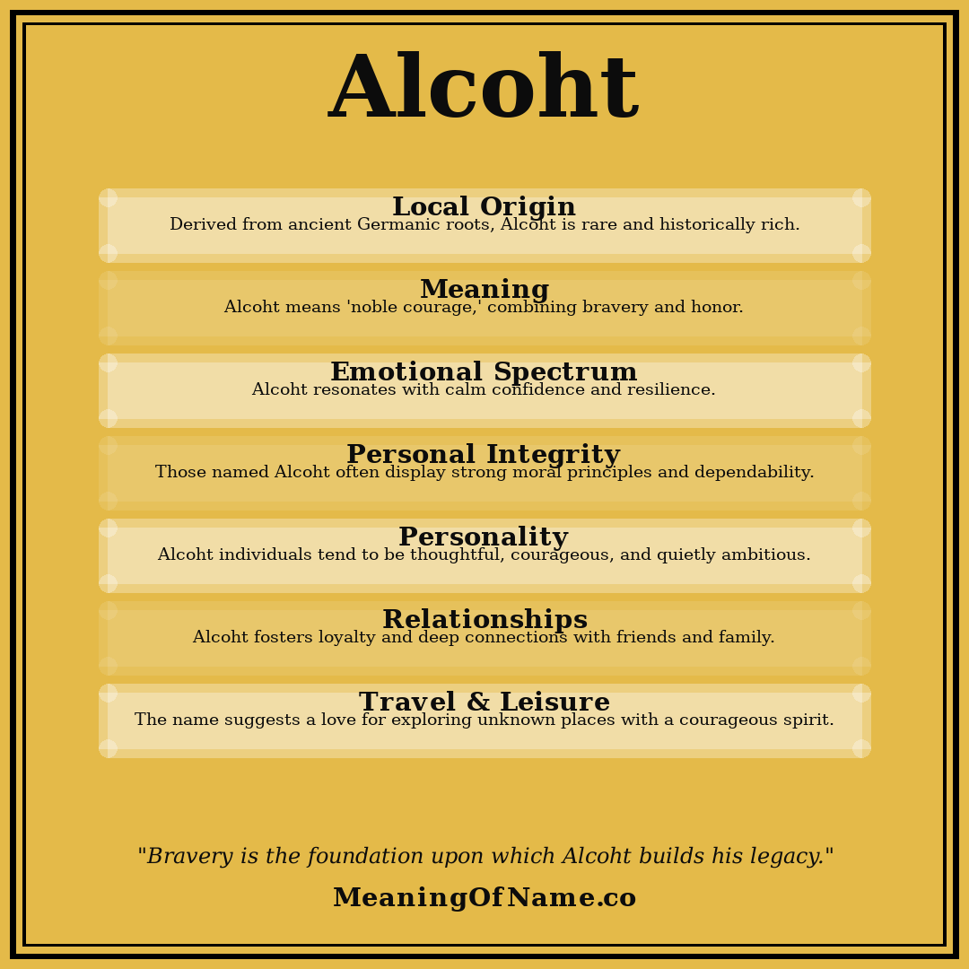 Alcoht name meaning poster