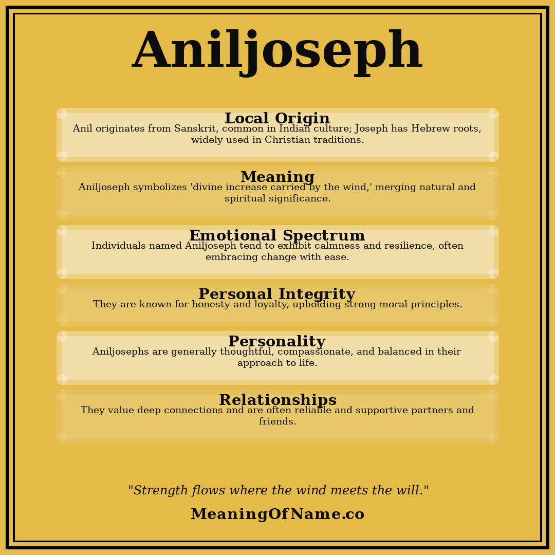 Aniljoseph name meaning poster