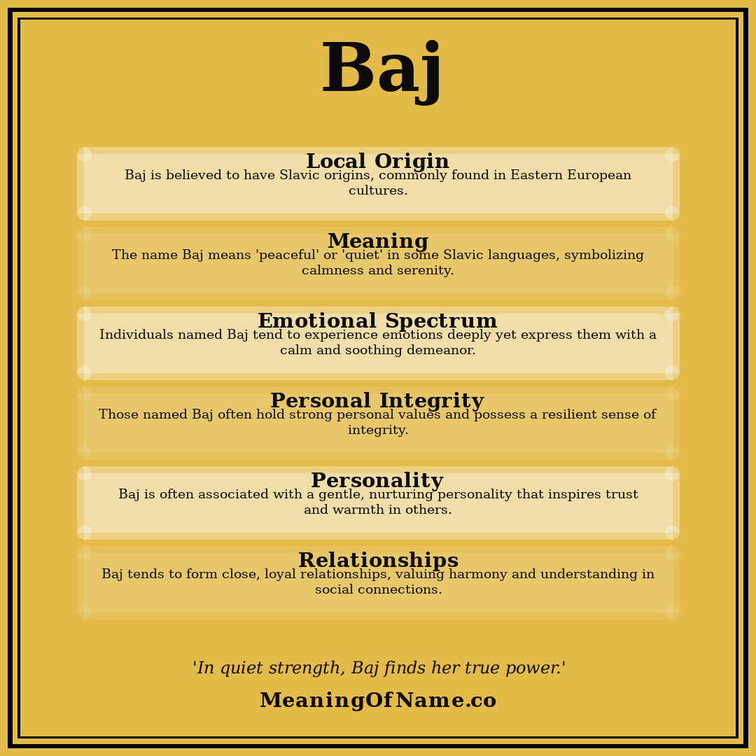 Baj name meaning poster