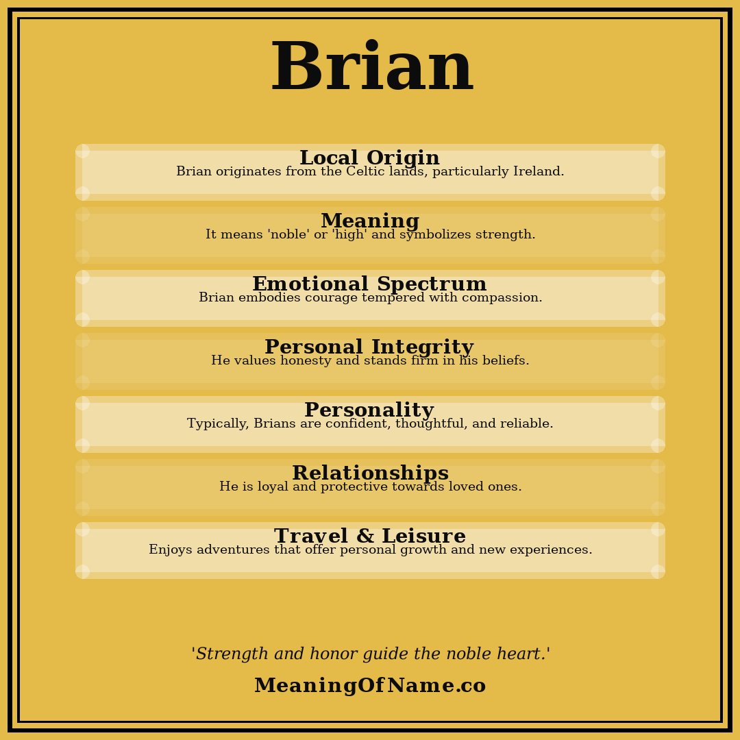 Brian name meaning poster