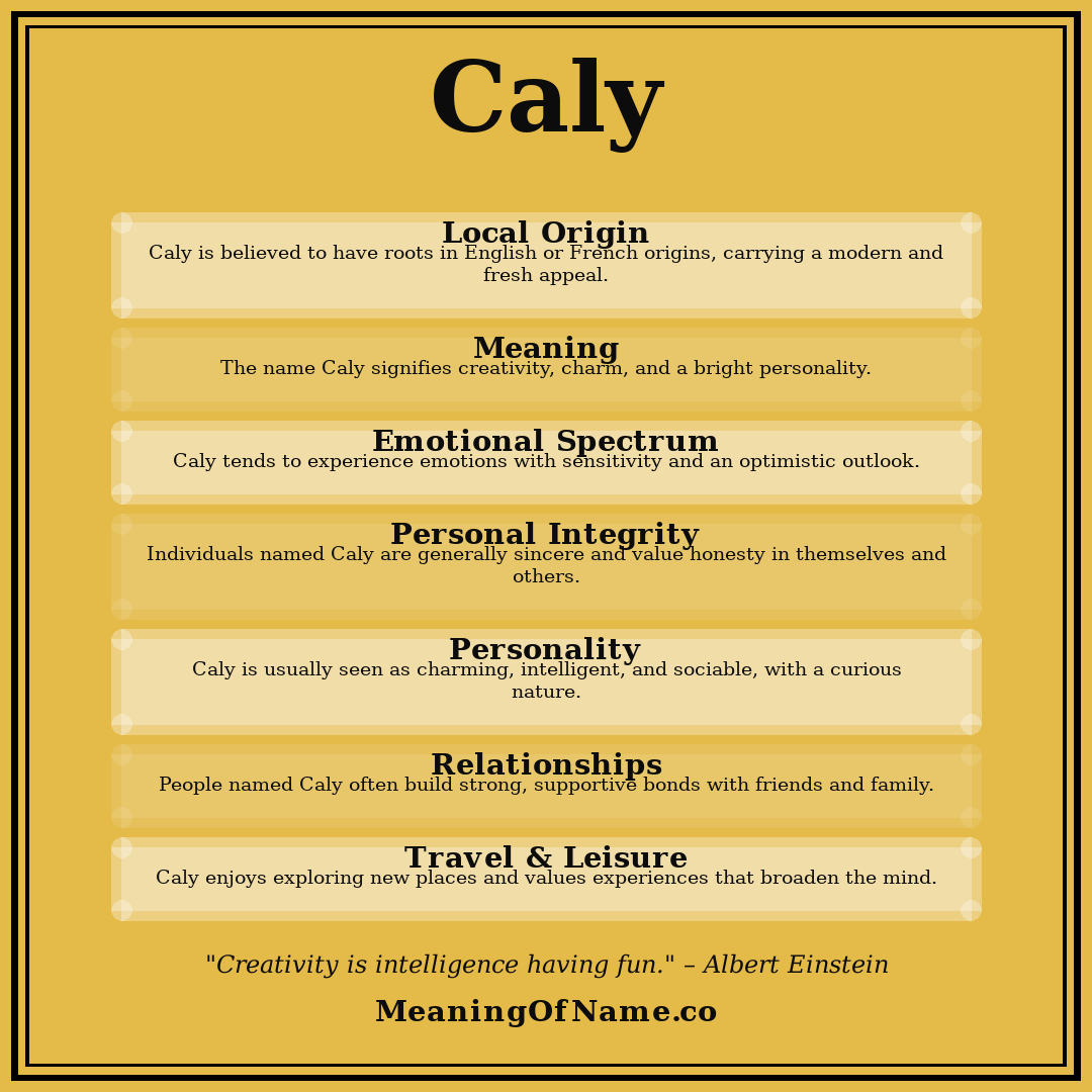 Caly name meaning poster