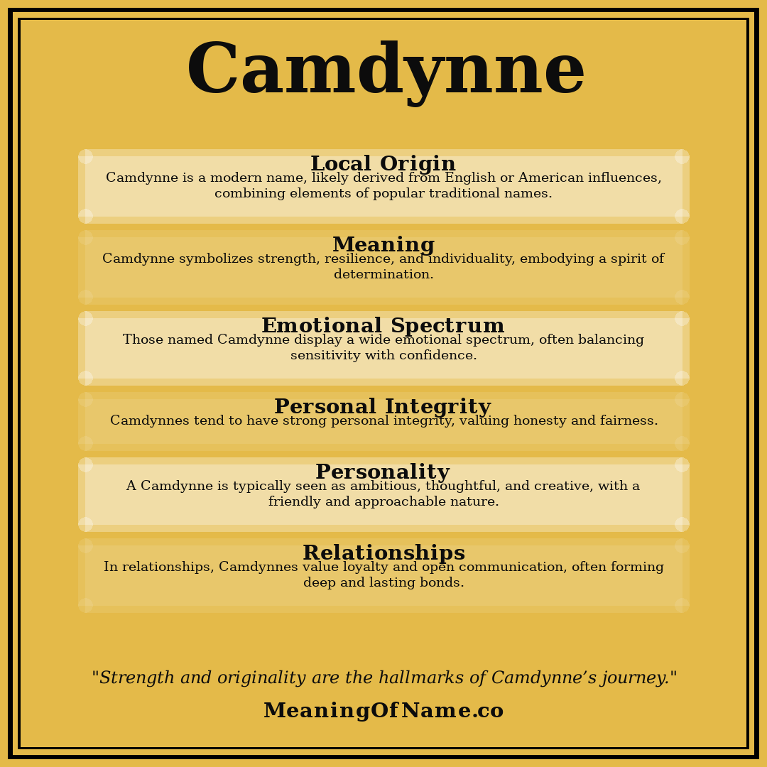 Camdynne name meaning poster