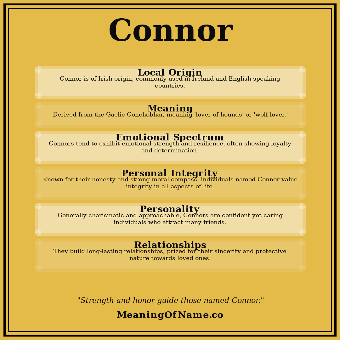 Connor name meaning poster