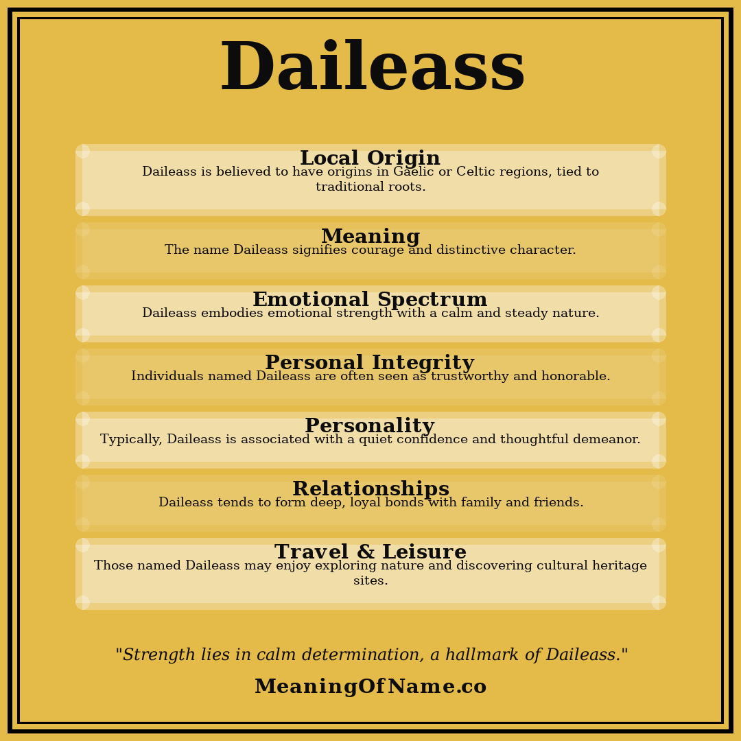 Daileass name meaning poster