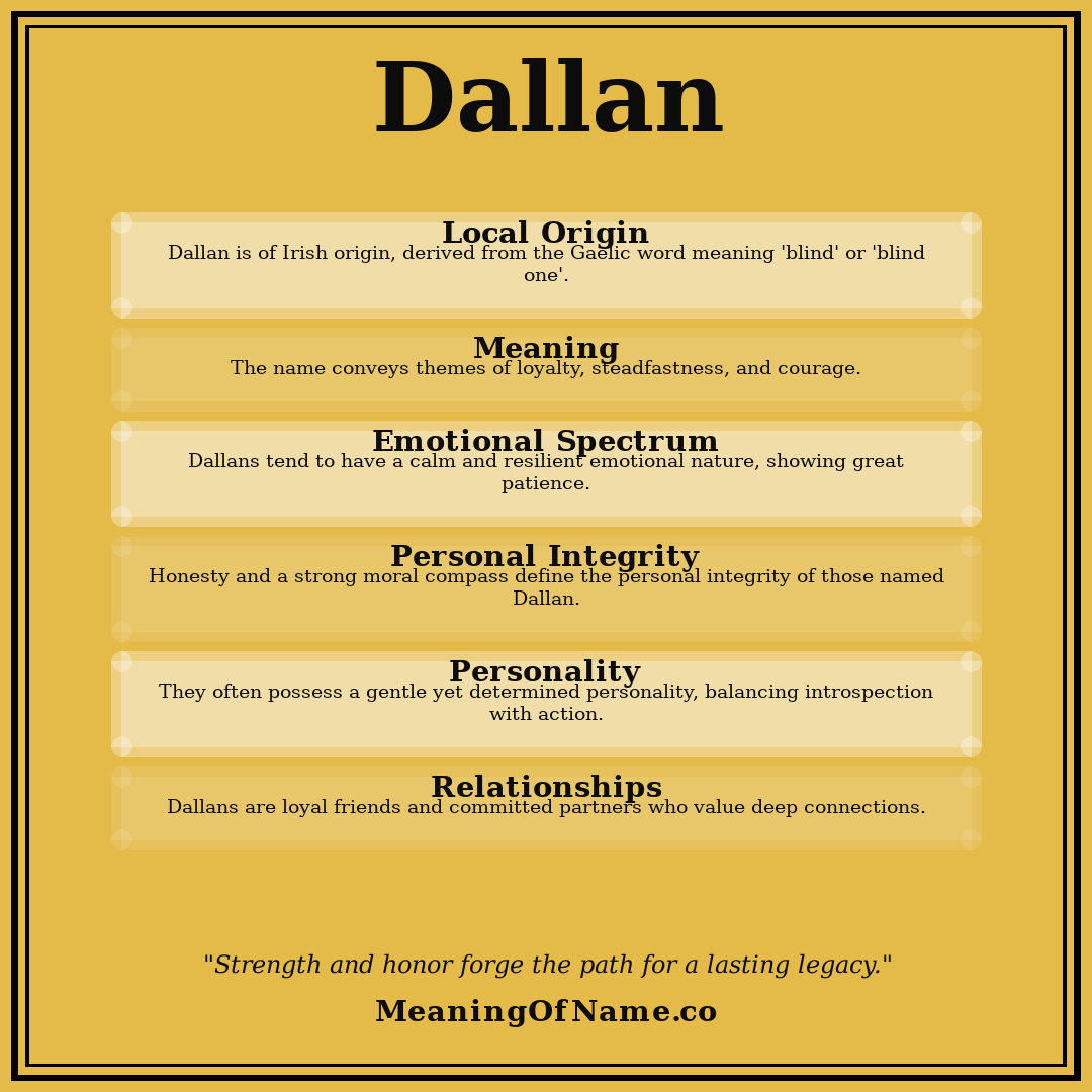 Dallan name meaning poster