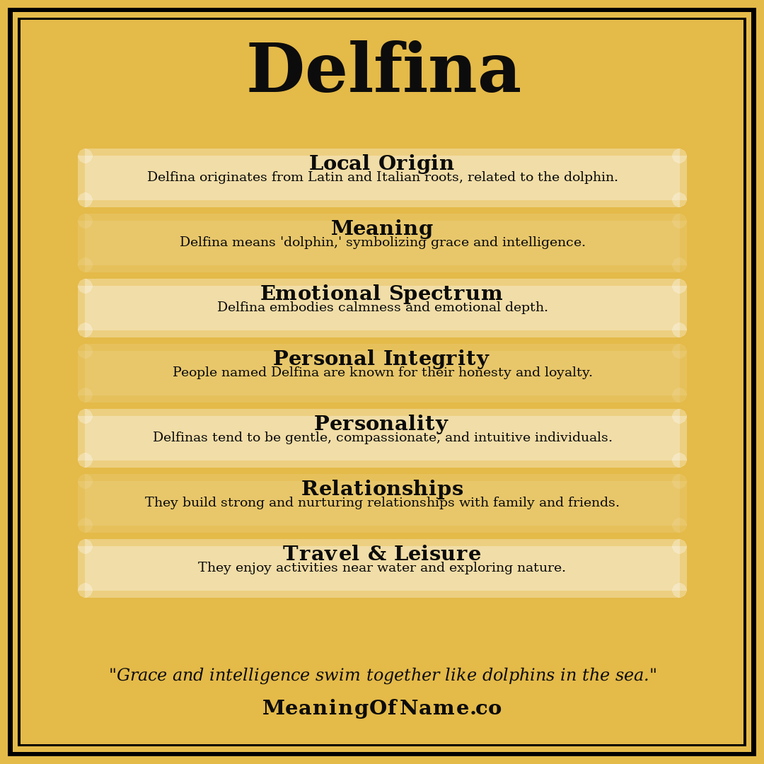 Delfina name meaning poster