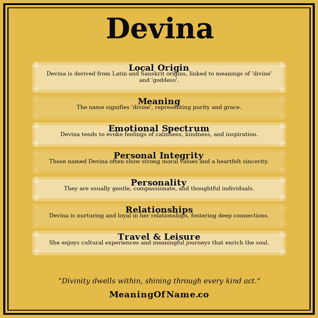 Devina name meaning poster