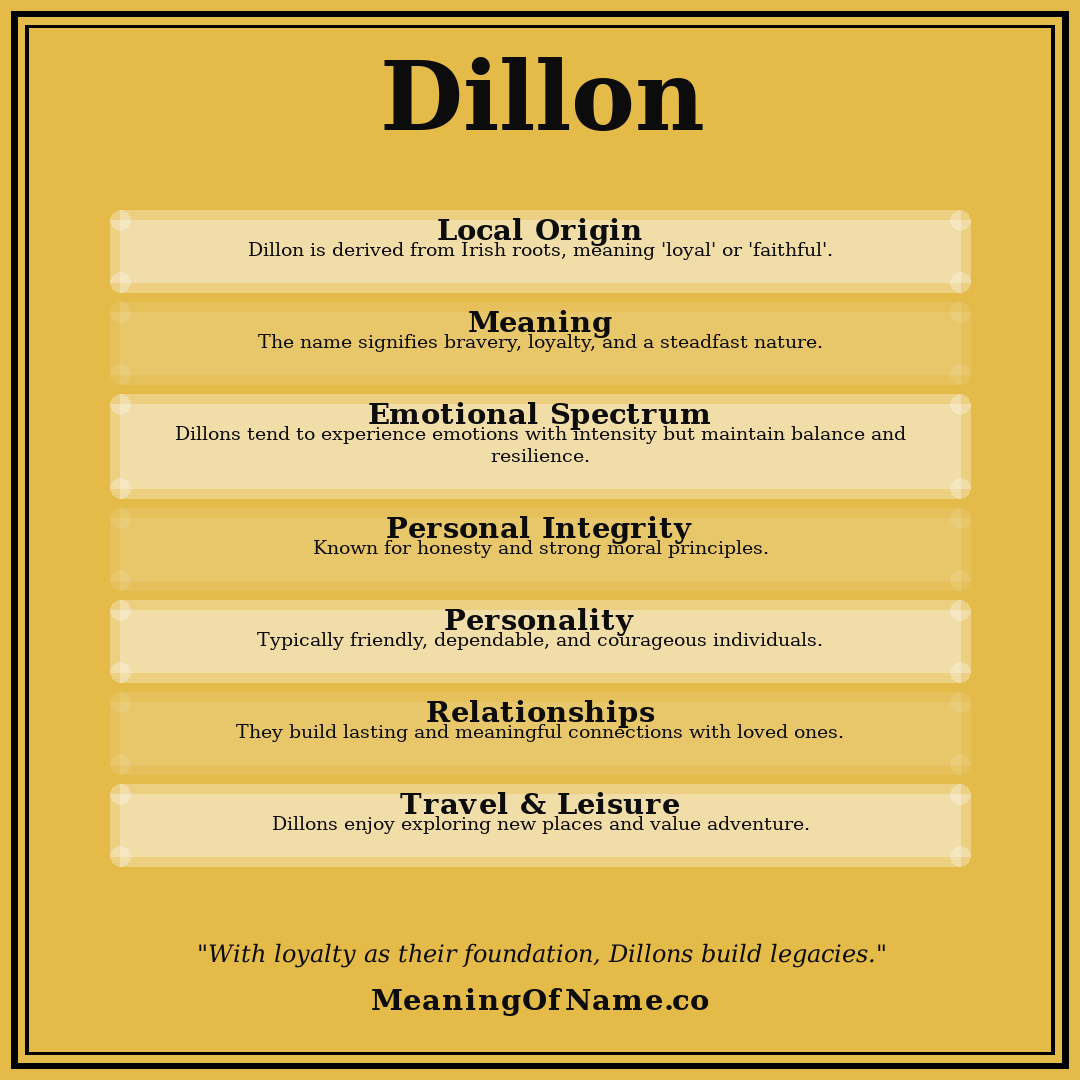 Dillon name meaning poster
