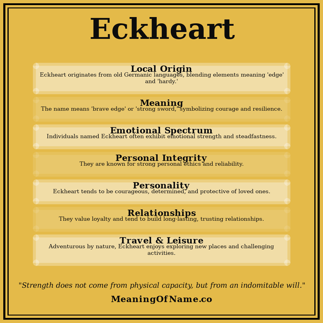 Eckheart name meaning poster