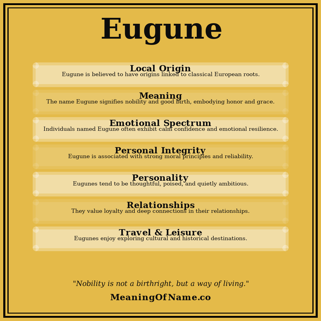 Eugune name meaning poster
