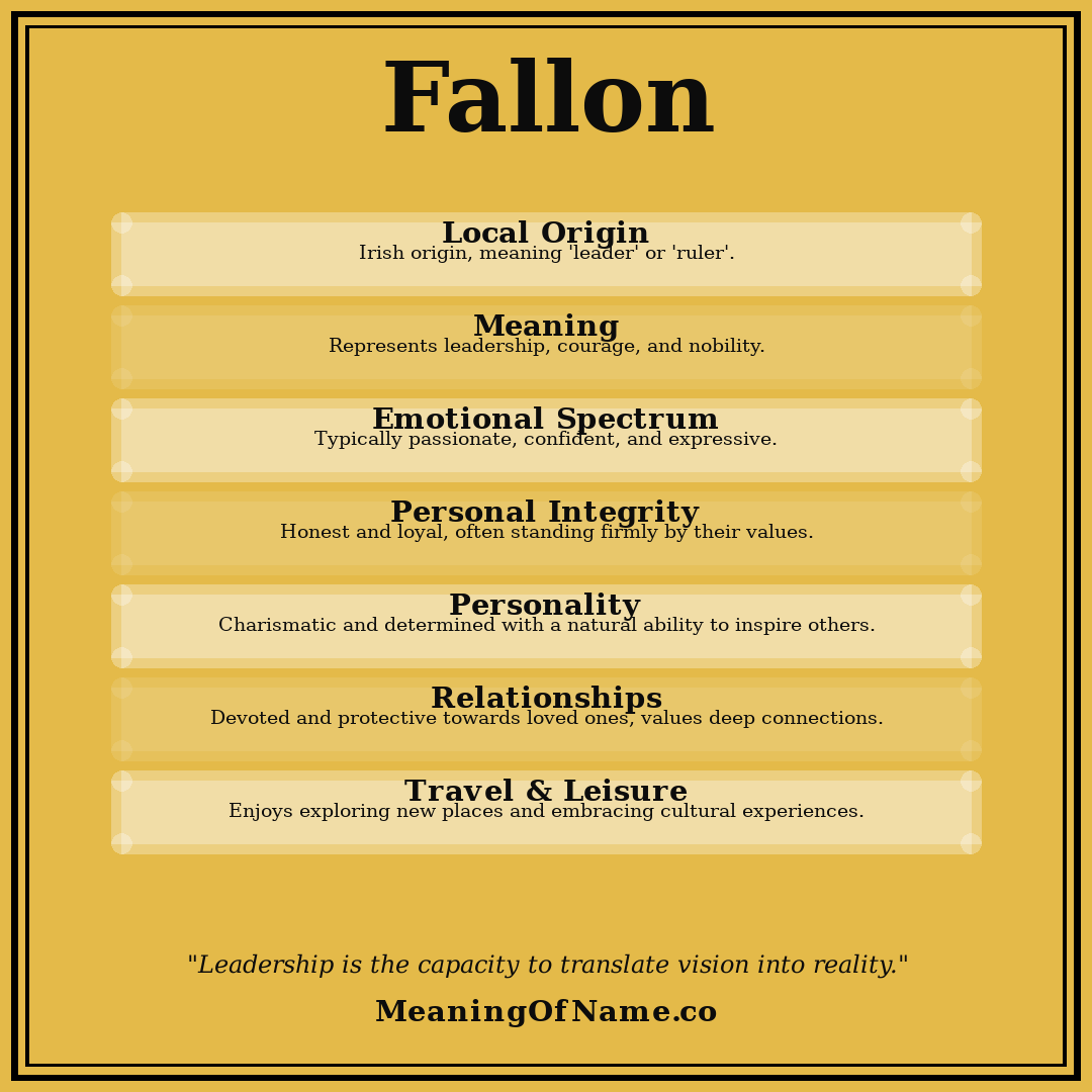 Fallon name meaning poster