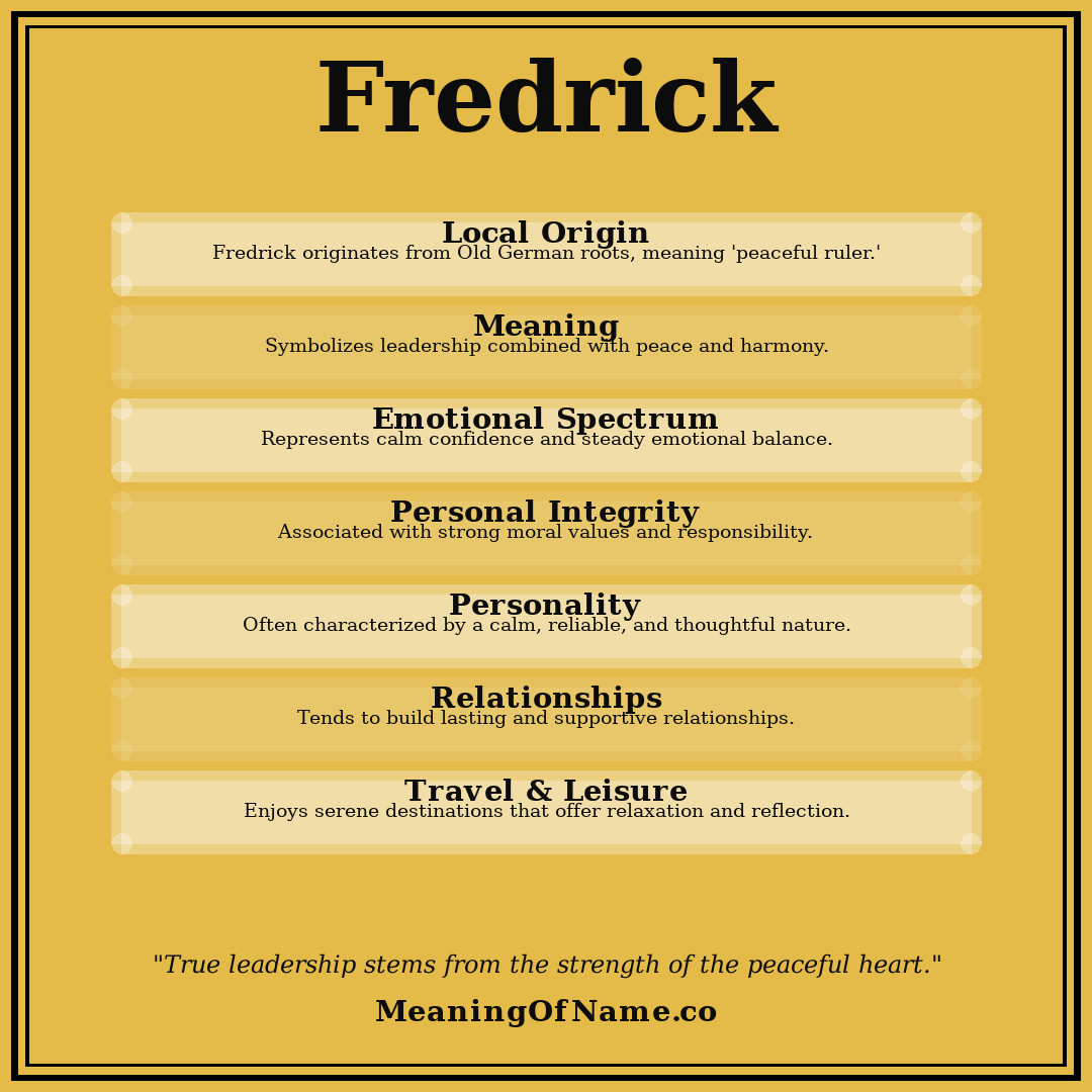 Fredrick name meaning poster