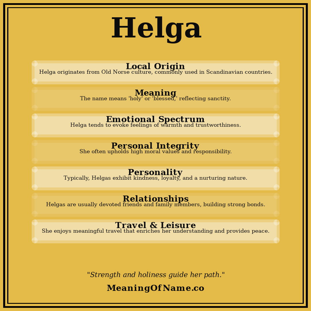 Helga name meaning poster