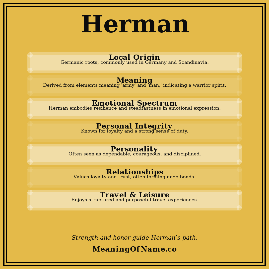 Herman name meaning poster