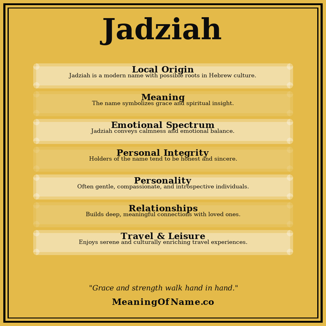 Jadziah name meaning poster
