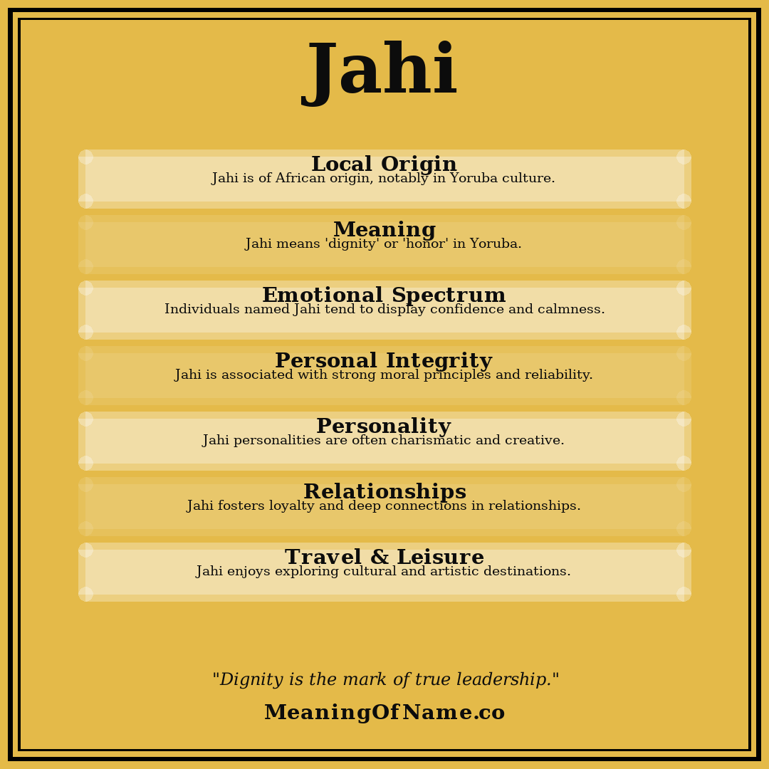 Jahi name meaning poster