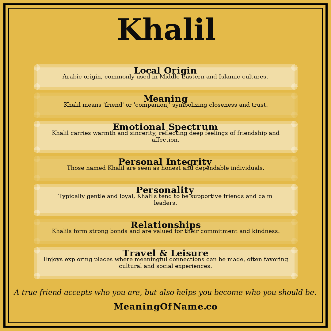 Khalil name meaning poster