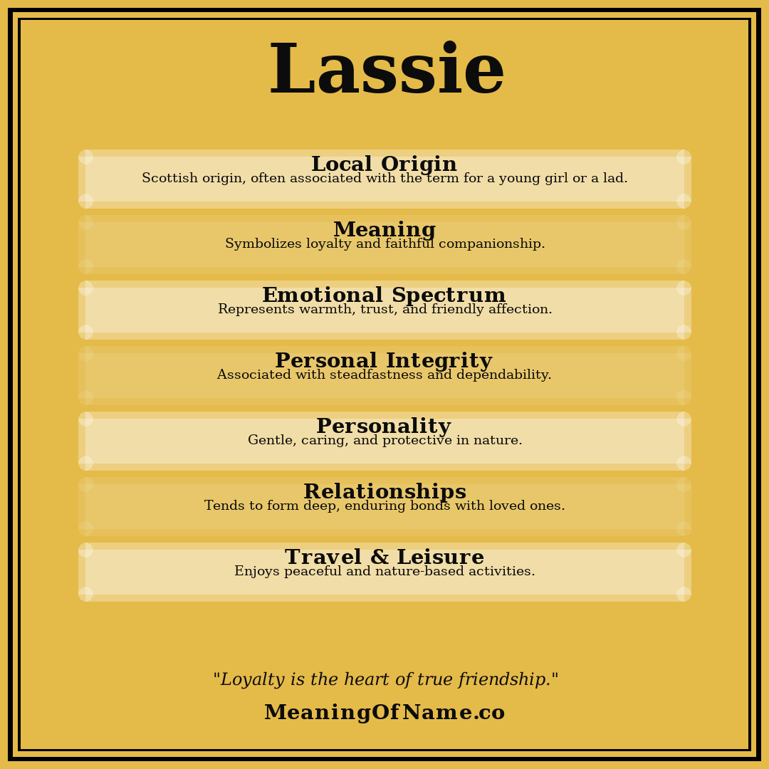 Lassie name meaning poster