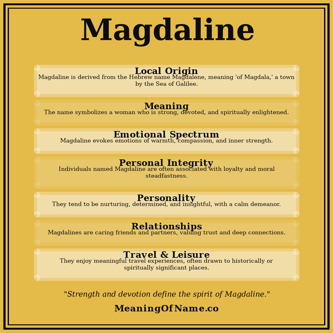 Magdaline name meaning poster