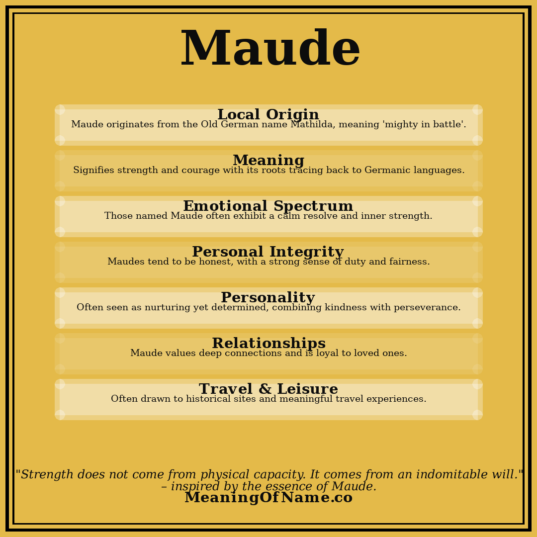 Maude name meaning poster