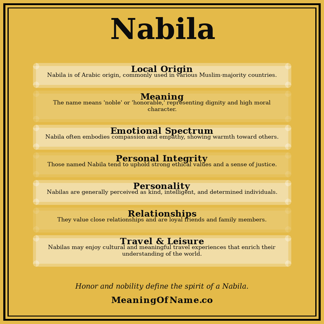 Nabila name meaning poster