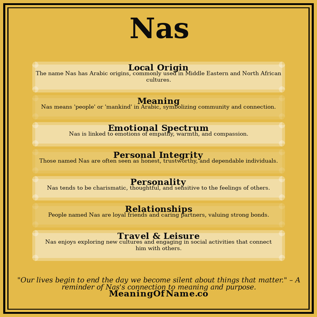 Nas name meaning poster