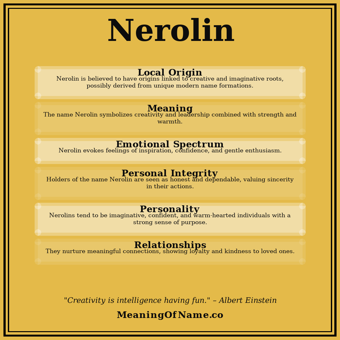 Nerolin name meaning poster