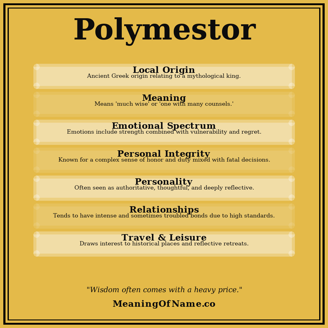Polymestor name meaning poster