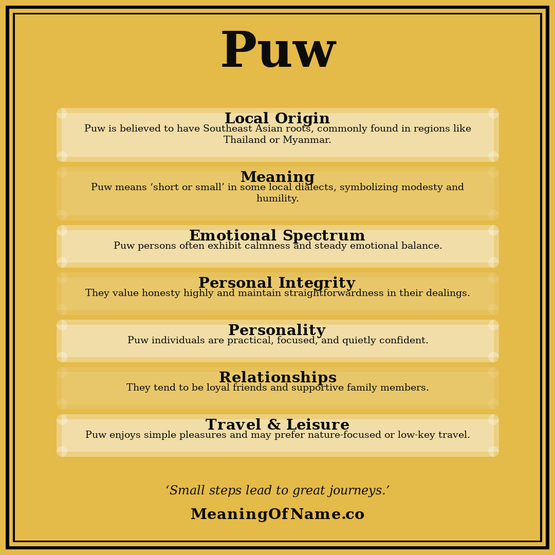 Puw name meaning poster