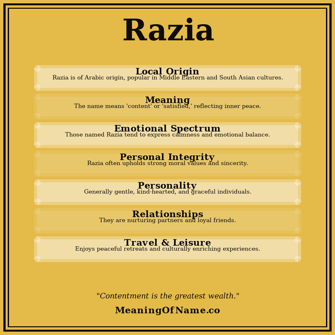Razia name meaning poster