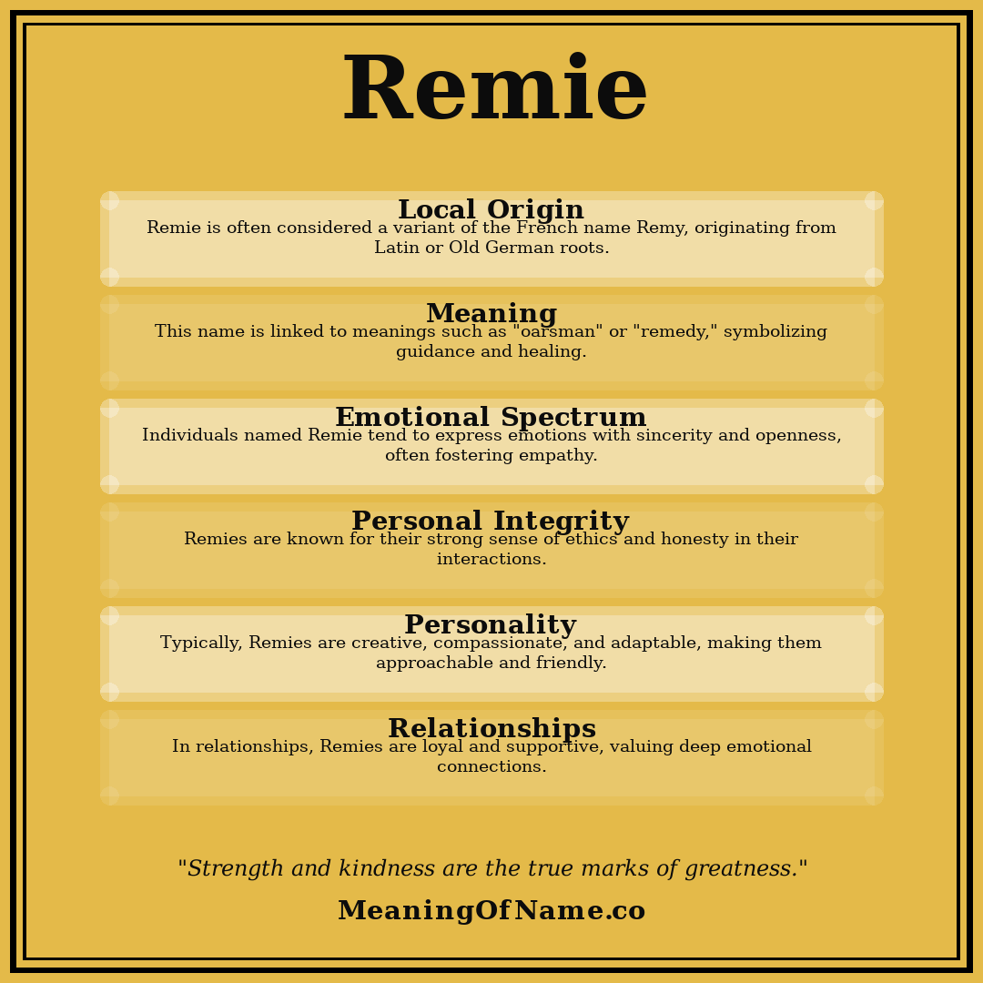 Remie name meaning poster