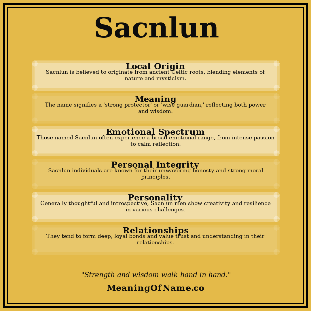 Sacnlun name meaning poster