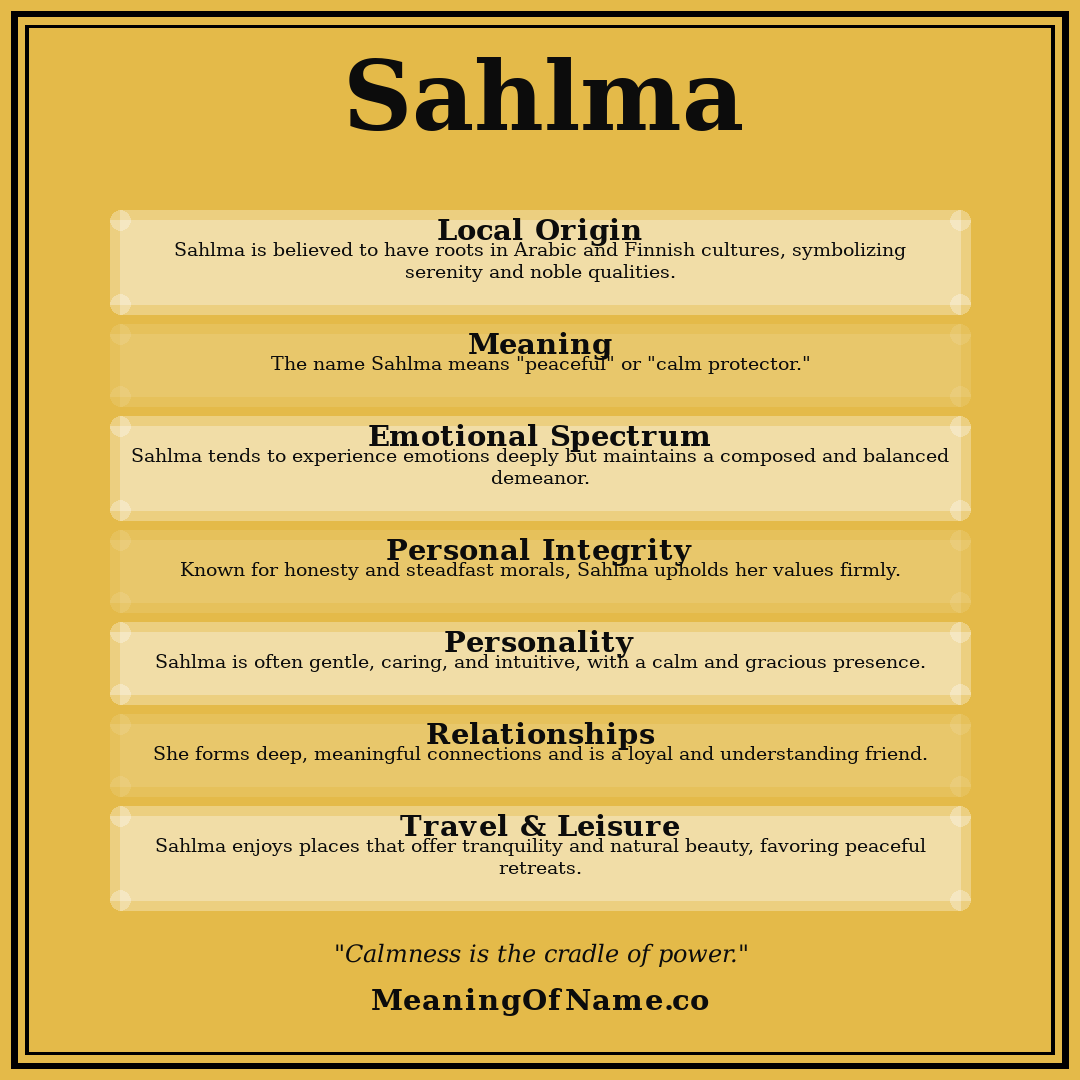 Sahlma name meaning poster