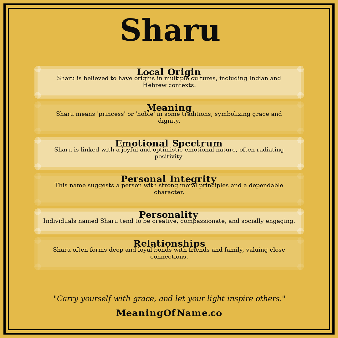 Sharu name meaning poster