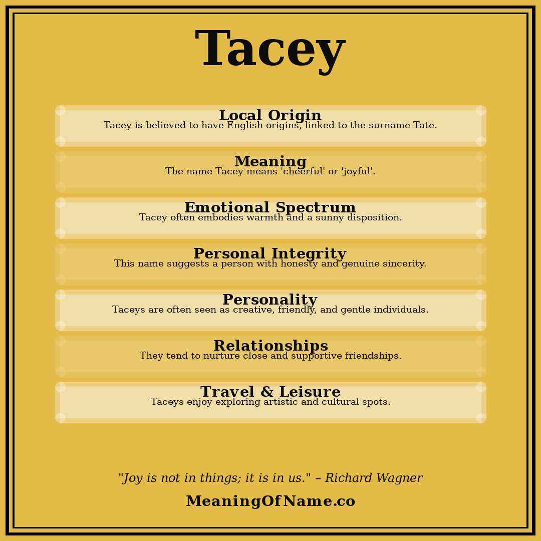 Tacey name meaning poster