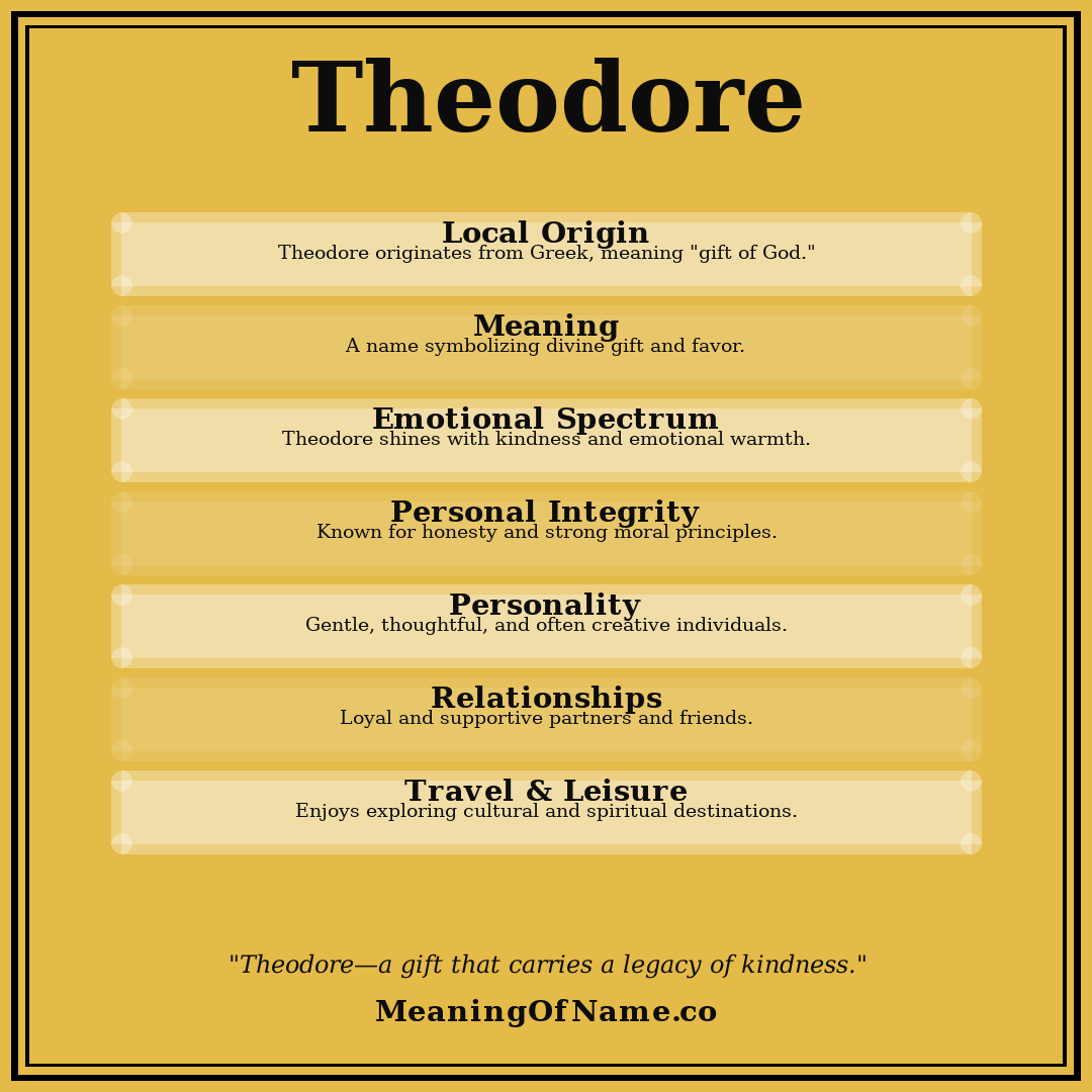 Theodore name meaning poster