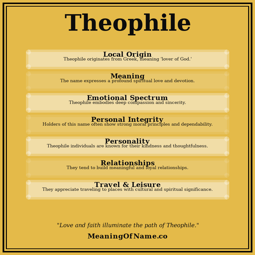 Theophile name meaning poster