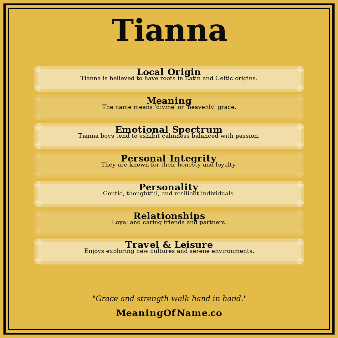 Tianna name meaning poster