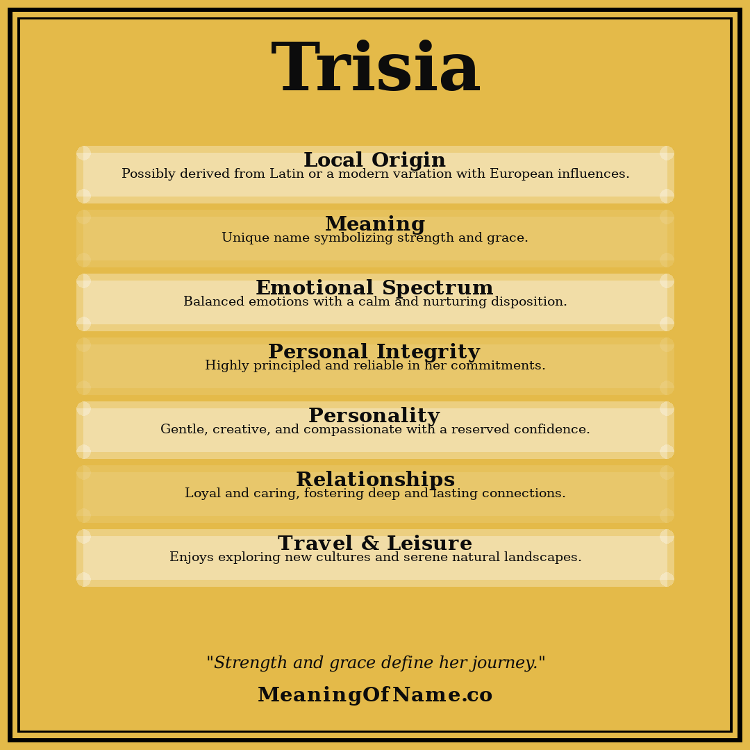 Trisia name meaning poster