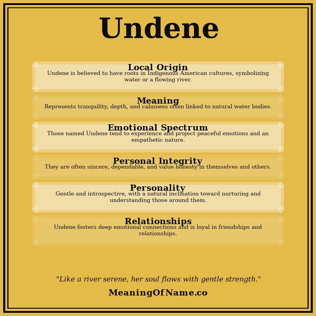 Undene name meaning poster