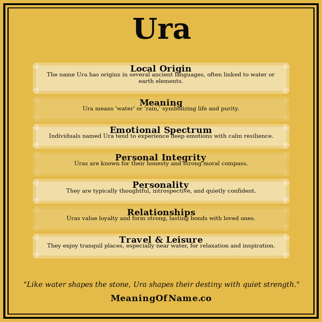 Ura name meaning poster