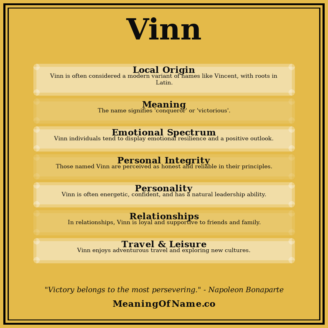 Vinn name meaning poster