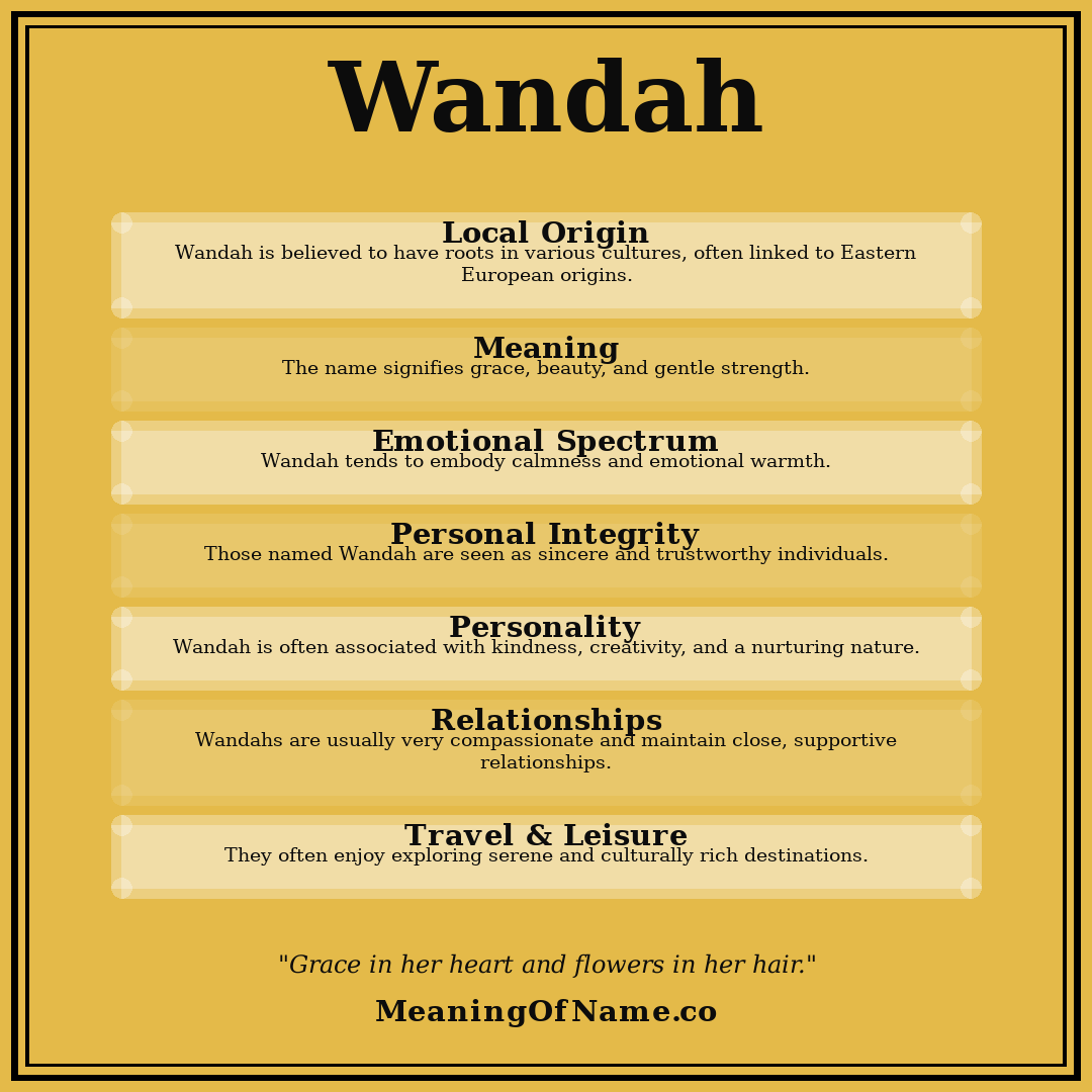 Wandah name meaning poster
