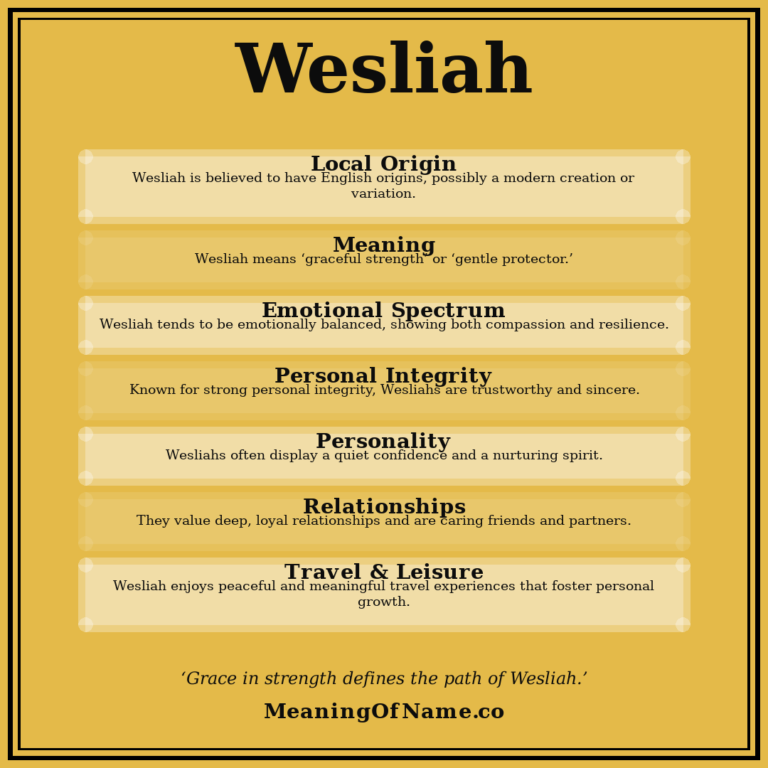 Wesliah name meaning poster